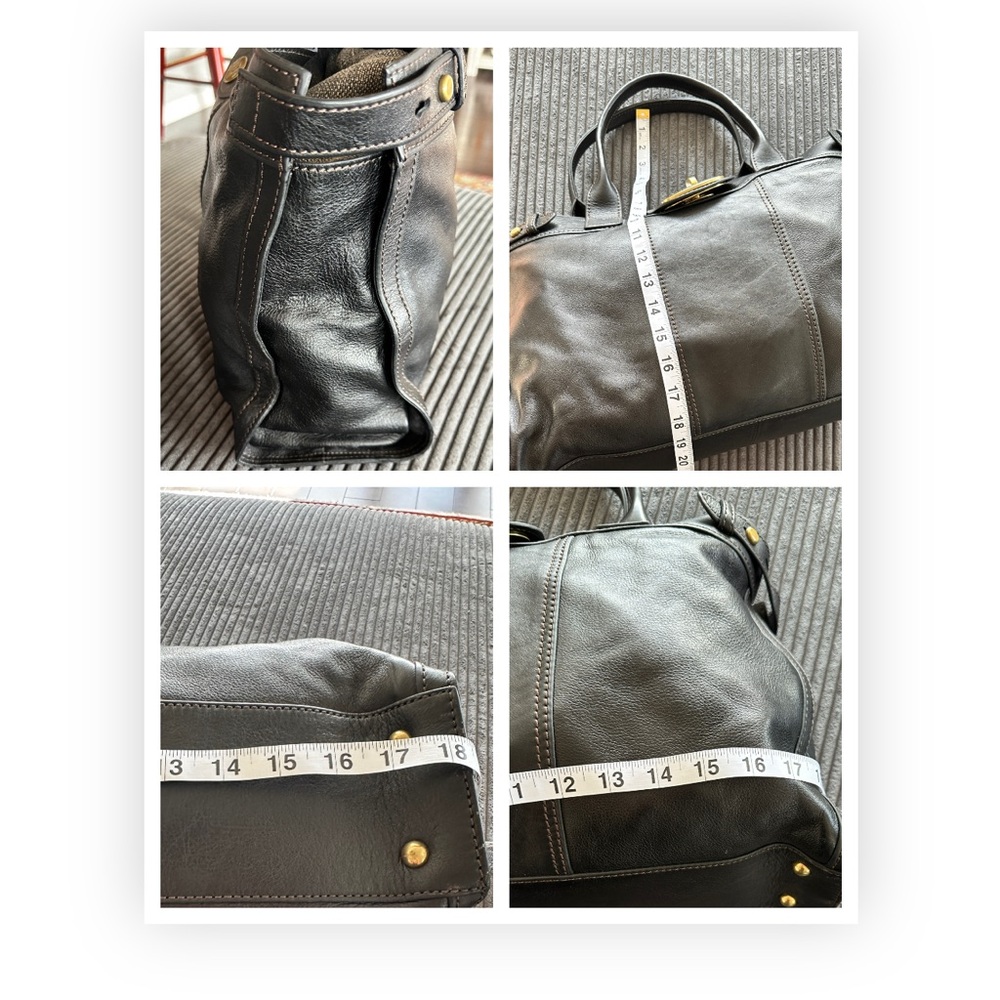 Fossil Vintage Reissu Black Leather Weekender - Picture 7 of 15
